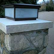 Entry light with masonry